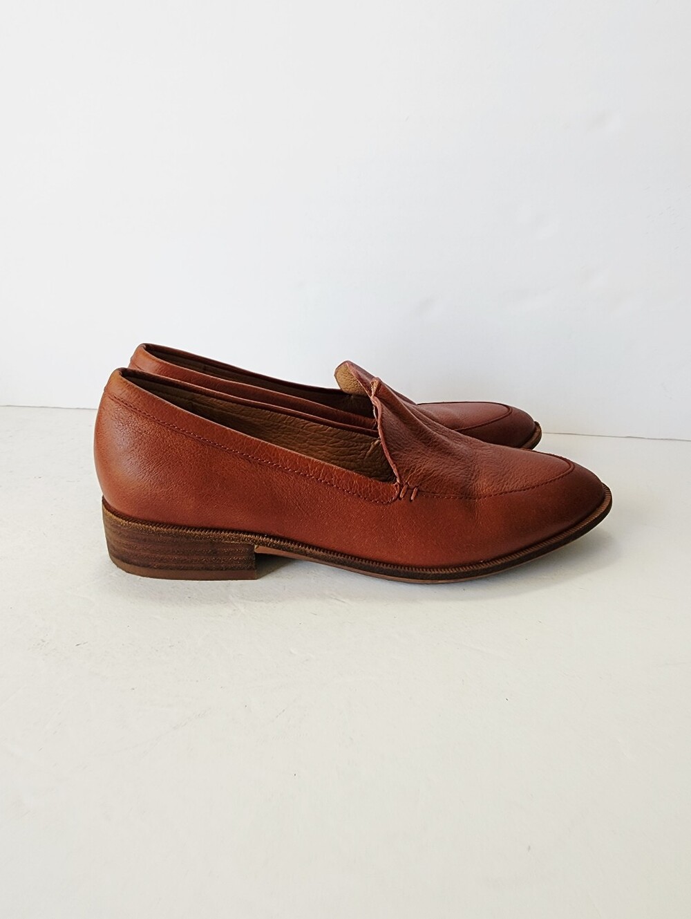 Madewell The Frances Brown Leather Slip-On Loafers Size 5 - Picture 4 of 7